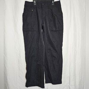 REI Women's Outdoor UPF 50 Drawstring Black Cargo Pants 10P